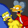 Count Burns and Marge