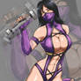 Mileena uses the shake weight cell shading