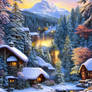 AI Art - snowy landscape