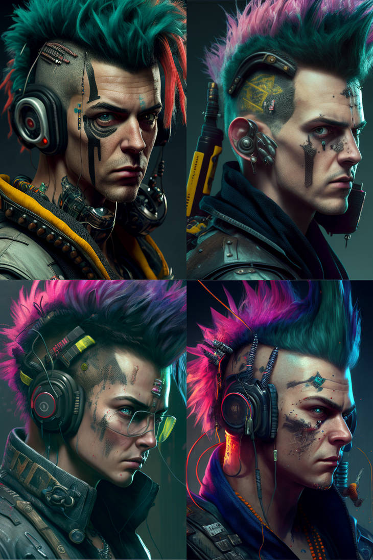 d3cr3t a punk rock star am cyberpunk. Rage detaile by MAIDArt on DeviantArt