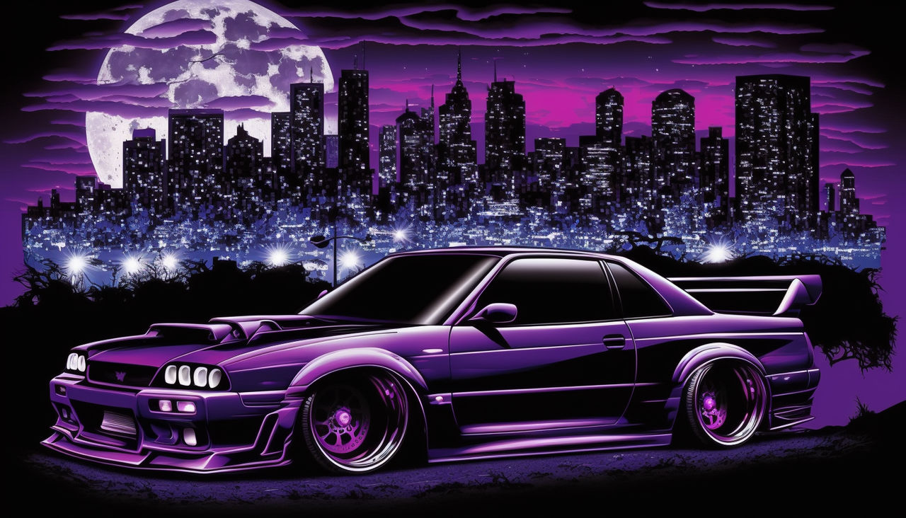 d3cr3t 2002 Nissan Skyline GT-R with city skyline by MAIDArt on DeviantArt