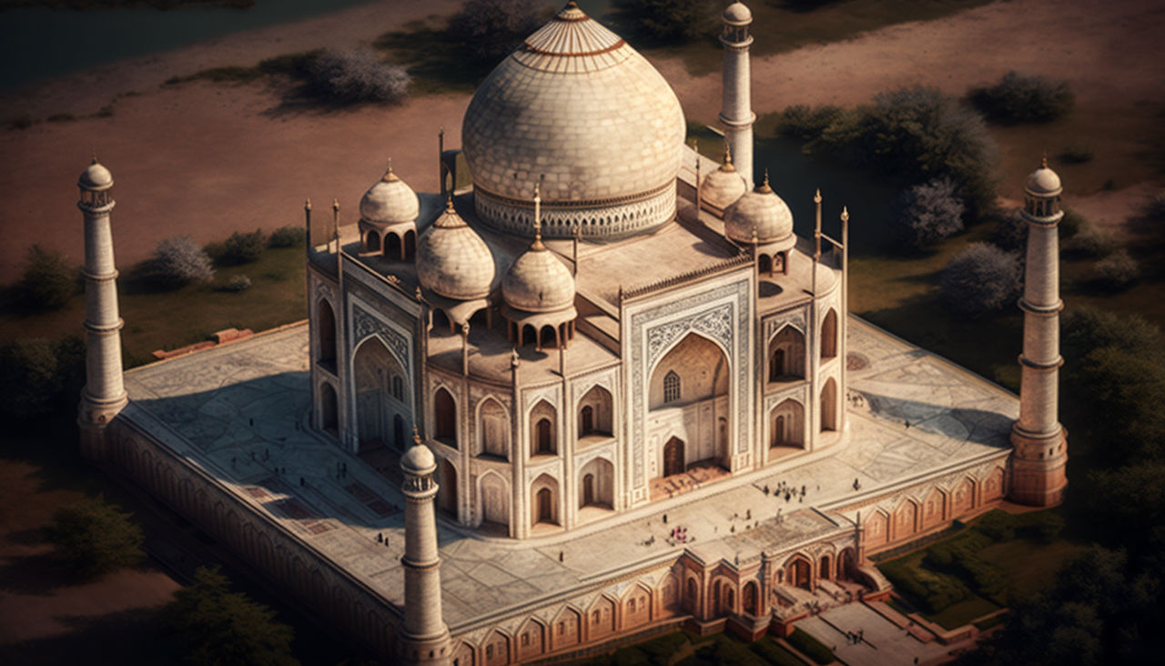 d3cr3t Aerial view of Taj Mahal hyper realism digi by MAIDArt on DeviantArt