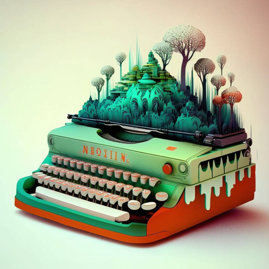 d3cr3t Typewriter psychedelic art brilliant whimsi by MAIDArt on DeviantArt