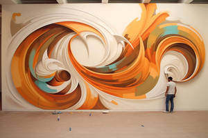 d3cr3t Large wall painted byt golden ratio graffit