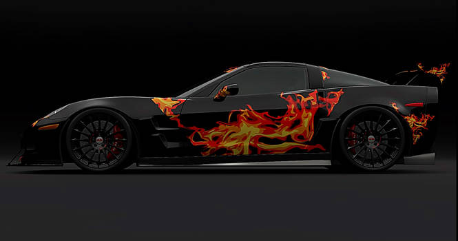 My C6 Corvette ZR1 Flame Livery Design