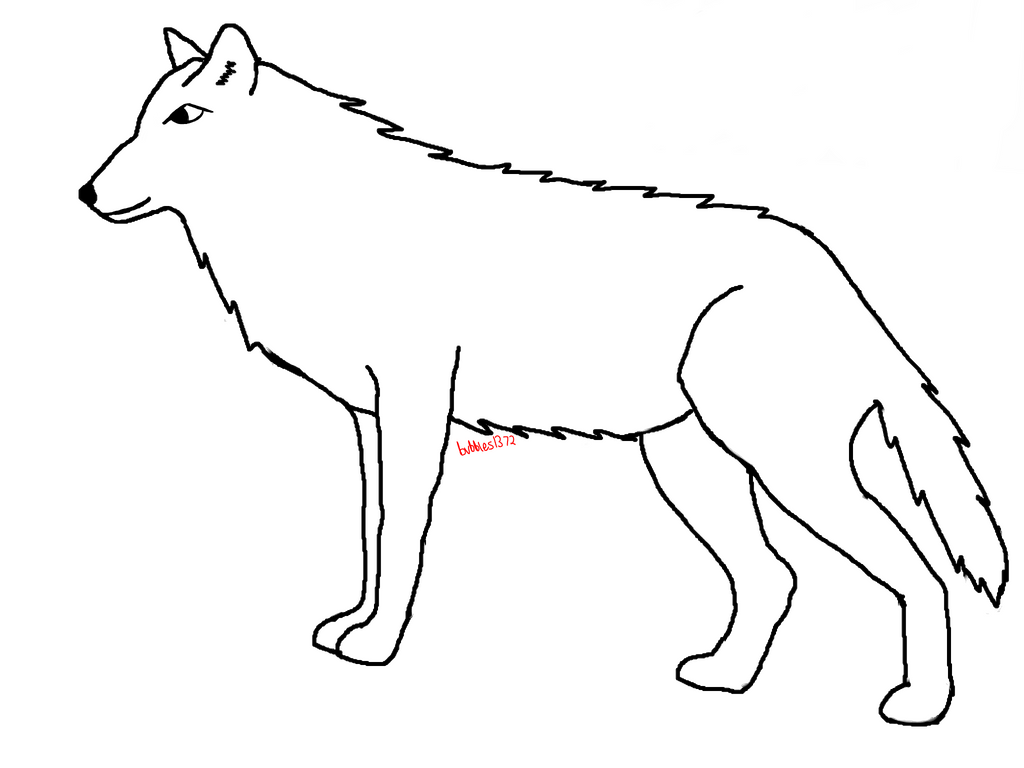 Basic Wolf Lineart wolf lineart F2U by cuteadoptables101 on DeviantArt
