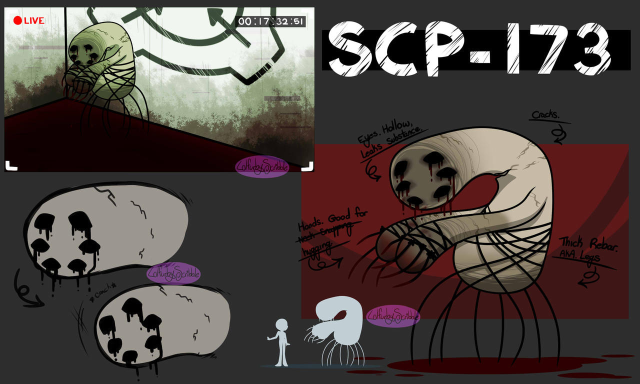 SCP - 173 Redesign by Lolfurbyscribble on DeviantArt