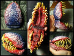 Custom ring box movable monster jaw sculpture