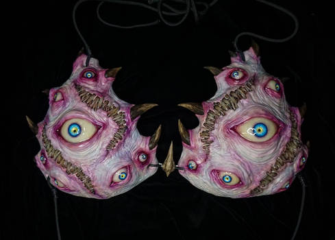 Monster eye bra sculpture