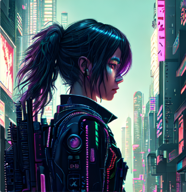 Cyberpunk Inspired Anime Girl by HisapiAI on DeviantArt