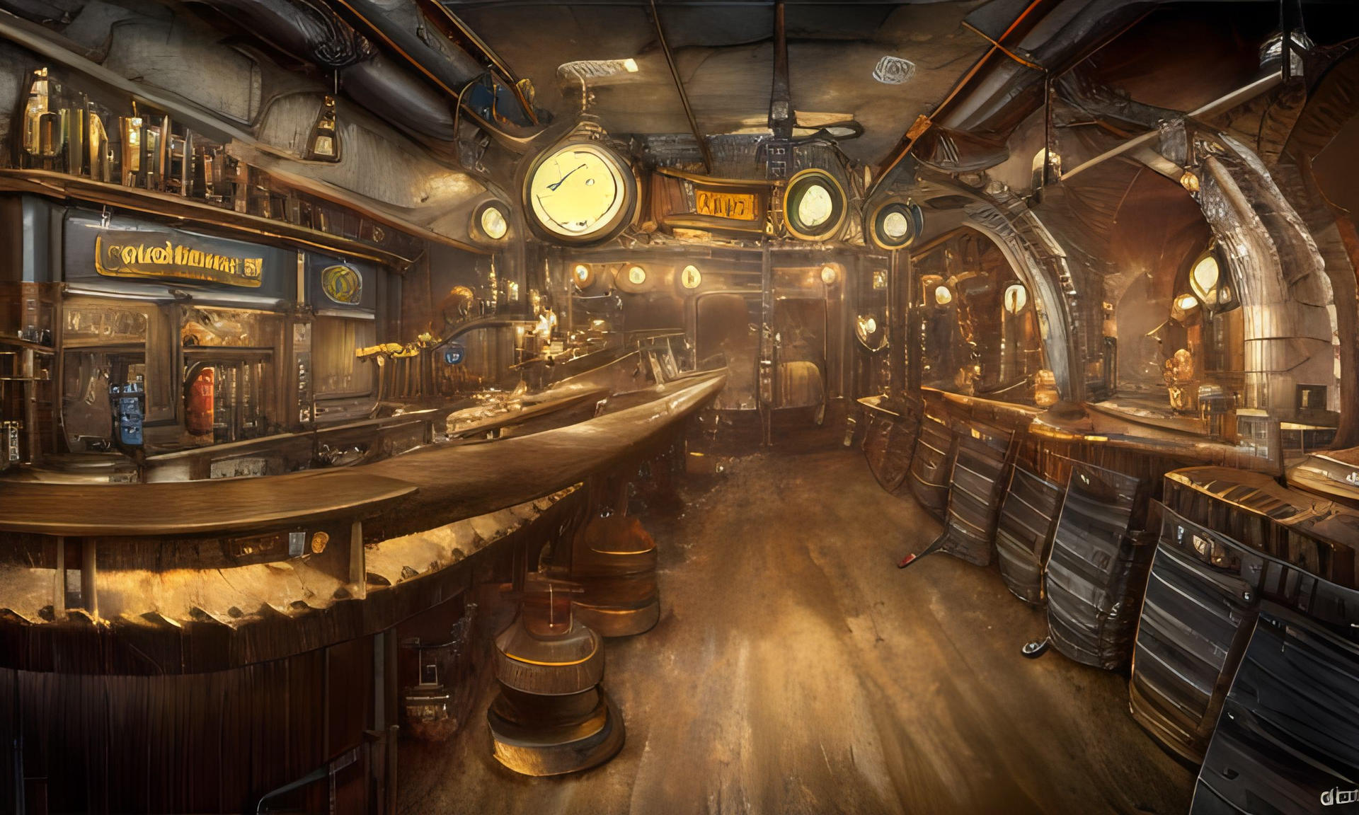Steampunk Home Bar