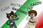 Cuss off: Karkat Vs Romano (GIF) by 4themindandsoul