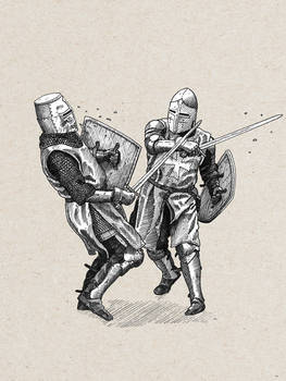 Knights in combat
