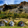Wooden caves.