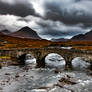 Crossing the river.