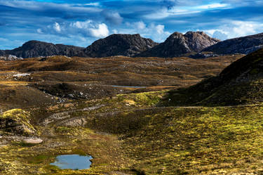 A mountain view.