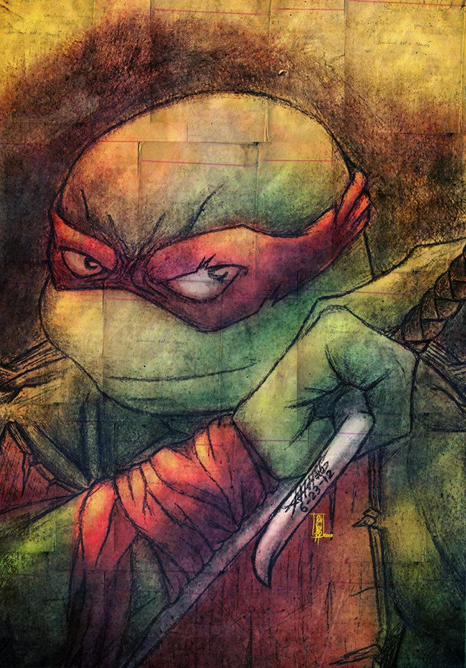 TMNT - Raphael Headshot, Colors by NinjaTertel on DeviantArt