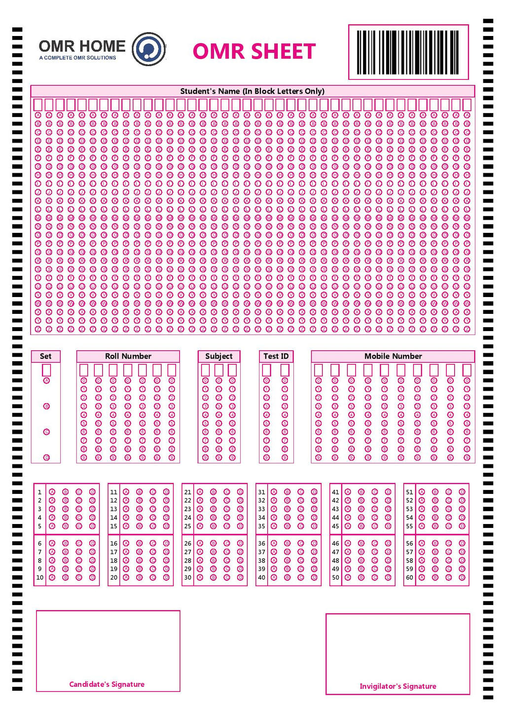 60 Questions OMR sheet Sample - Free Download OMR by abhi9518 on DeviantArt