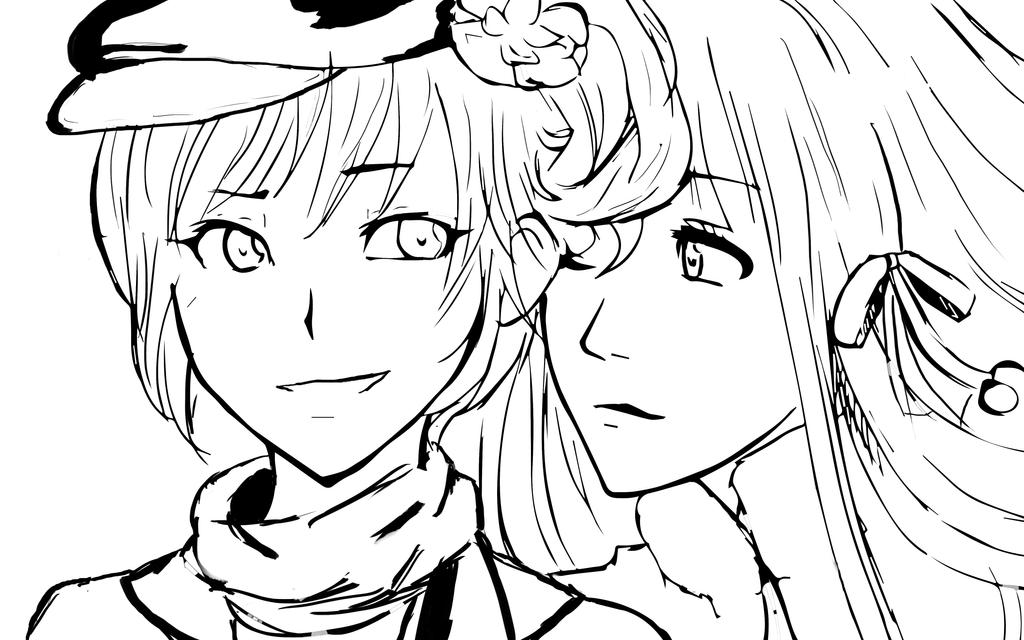 The Ice Princess and The Navigator (Not Colored)