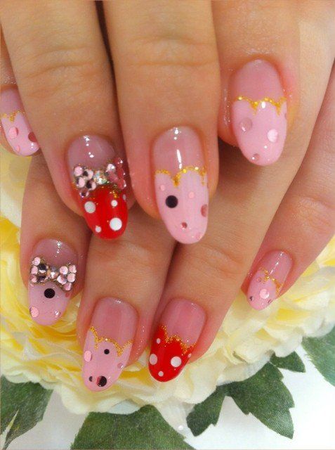 bow nail art