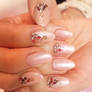 glittered nail art