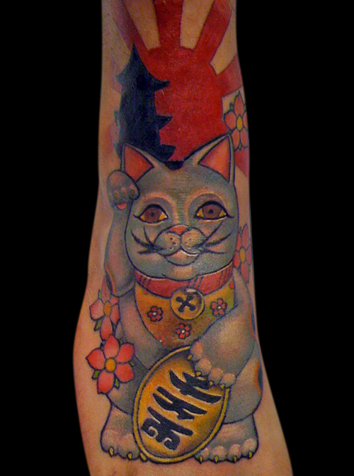 lucky cat tattoo by michaelbrito on DeviantArt