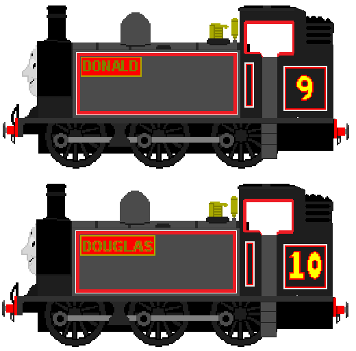 Donald and Douglas as tank engines by Rpassarelli1999 on DeviantArt