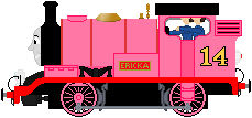 Ericka the Pink Sloped Footplate Saddle Tank