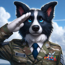 Air Force border collie salute: #4