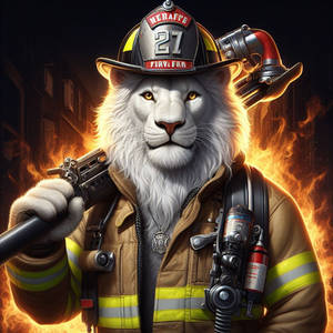 White lion firefighter: #2