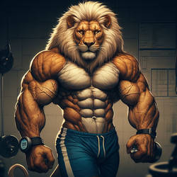 Lion bodybuilder: #8