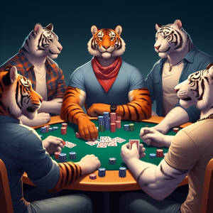 Tigers playing poker: #3