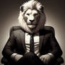 White lion in suit: #2