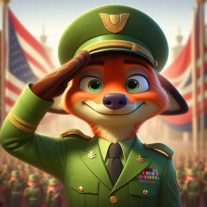 Nick Wilde salute: #7 (Drum major)