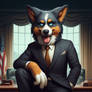 Australian shepherd in suit and tie: #4