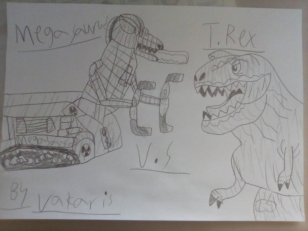 Metasaurus MegaSaurus Vs T Rex Drawing by Vakaris777 on DeviantArt