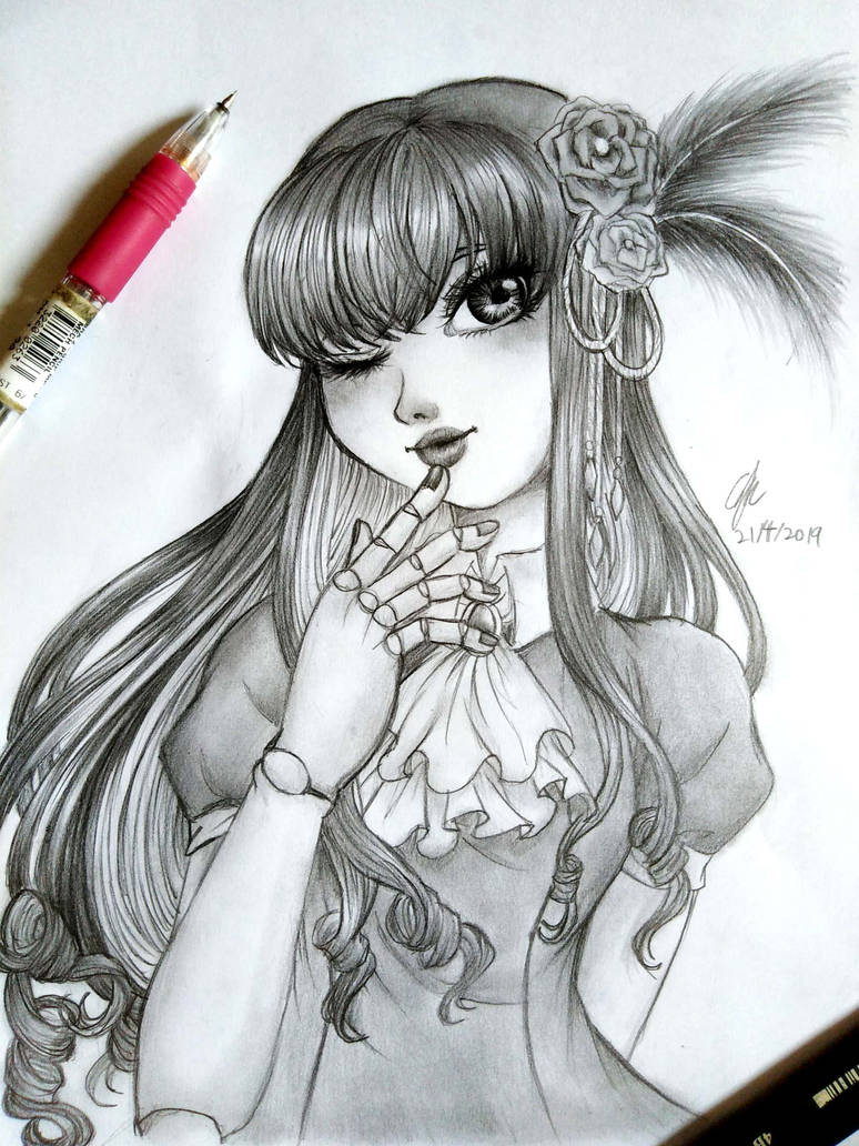 Anime Doll sketch by WhiteMoonfield on DeviantArt