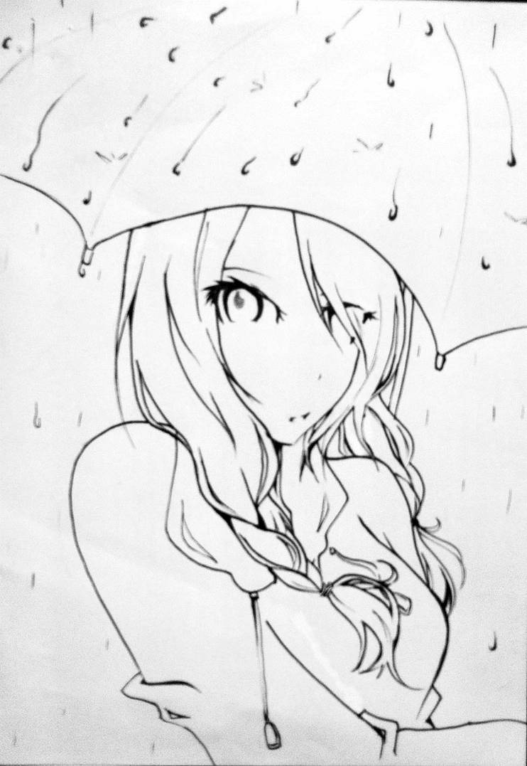 Random Lineart- Raindrops by YXinn on DeviantArt