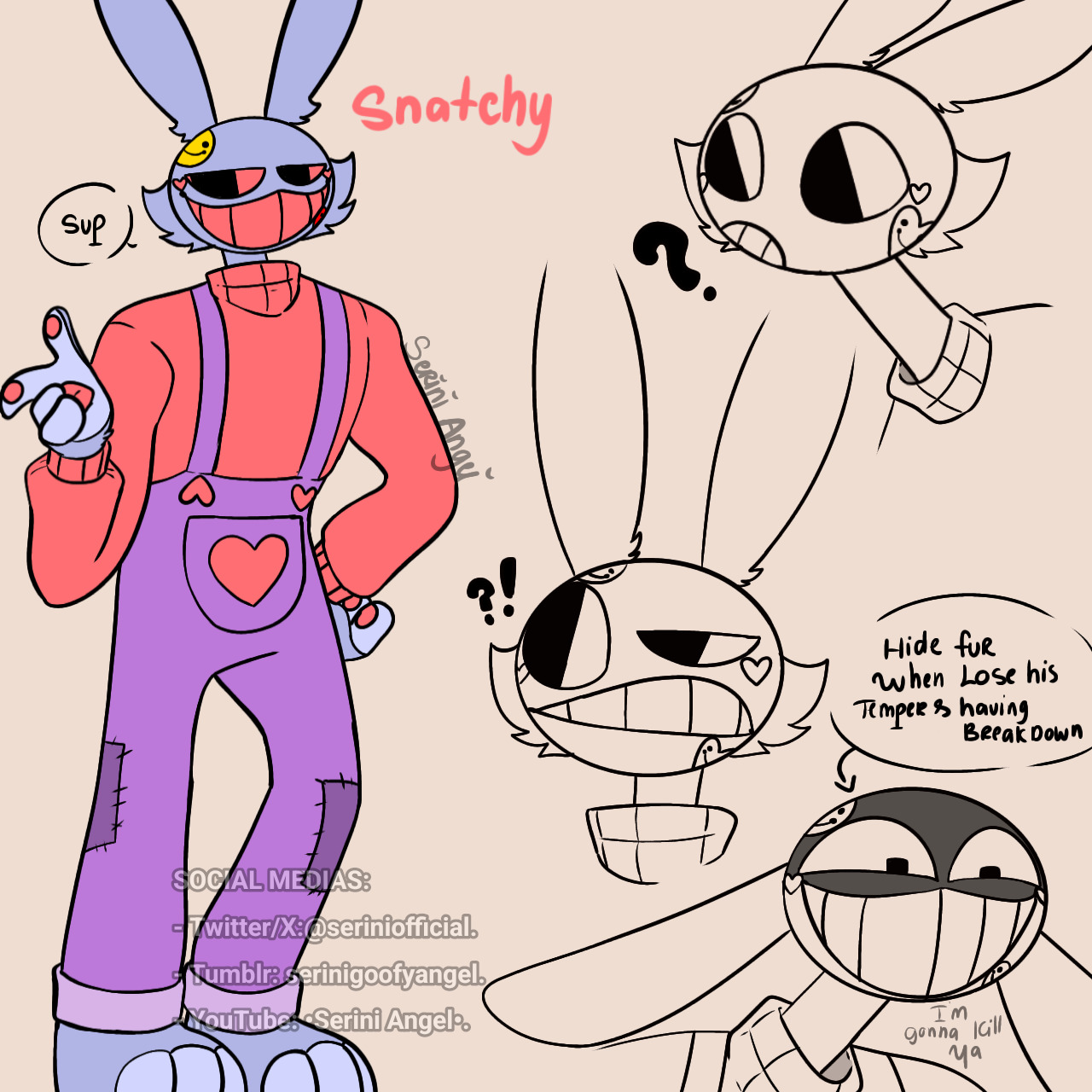 Tadc Oc Rabbit I like this character (new tadc Oc.Snatchy) by harrygamer8 on DeviantArt