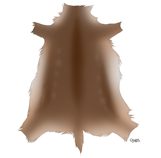 Cinnamon Caribou Pelt