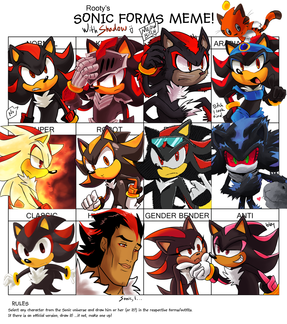 Sonic and Shadow meme by Lauraio on DeviantArt