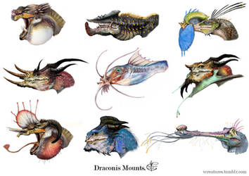 Dragon mounts by Vincent-Covielloart