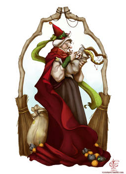 The Befana and baby Krampus