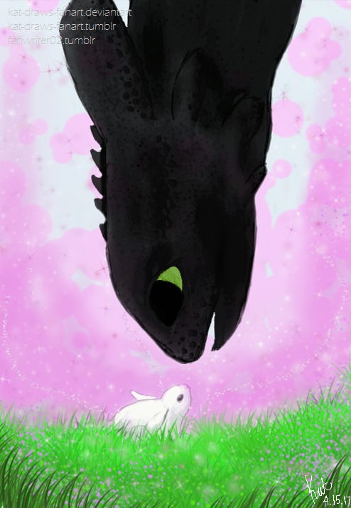 Toothless Bunny Rabbit Toothless and Easter Bunny by kat-draws-fanart on DeviantArt