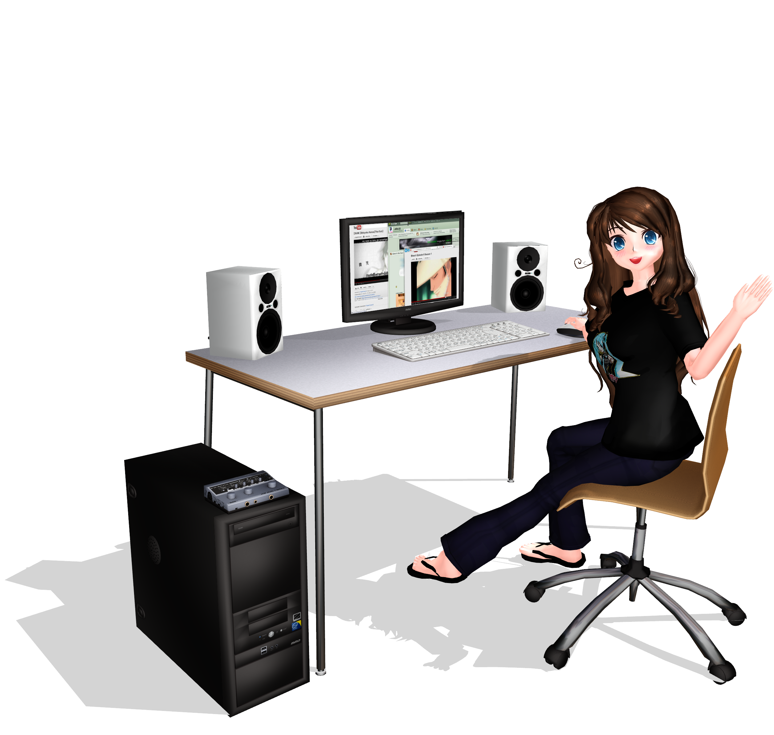 Mmd Computer Model MMD Self Model by JelloJiji on DeviantArt