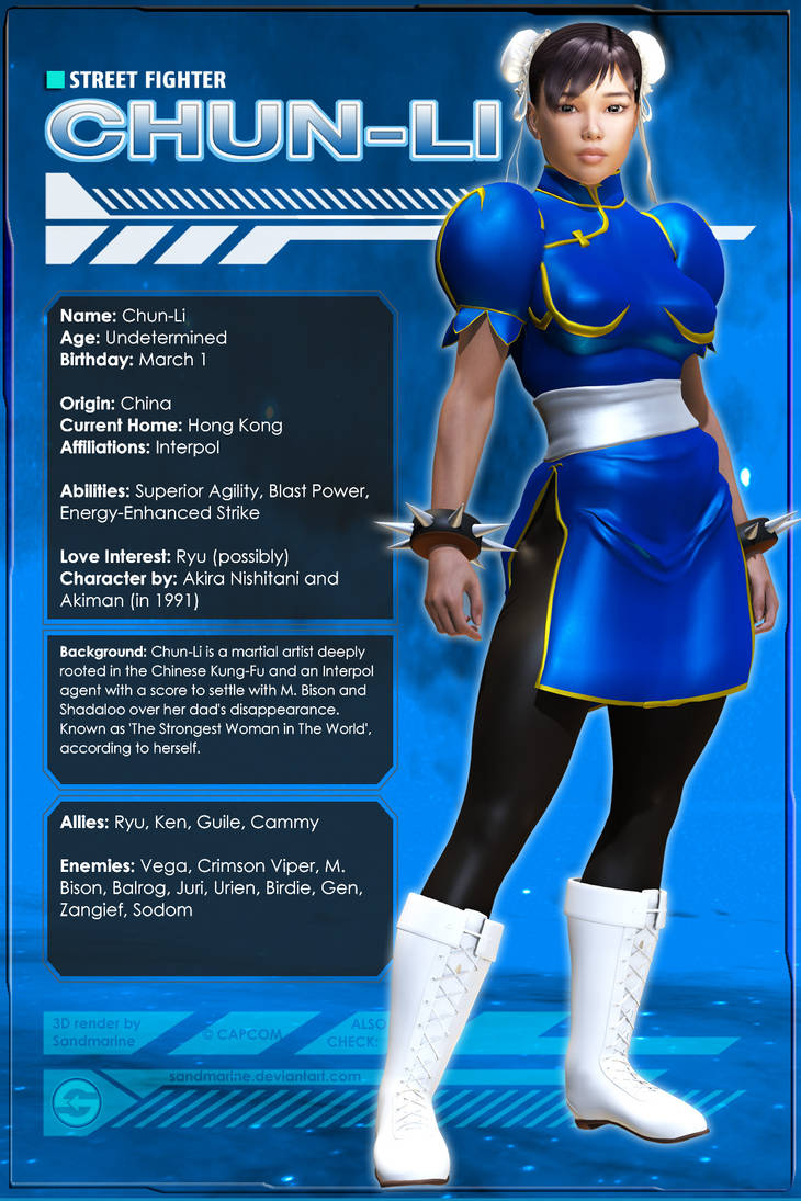 Chun-Li (Character Profile) by Sandmarine on DeviantArt