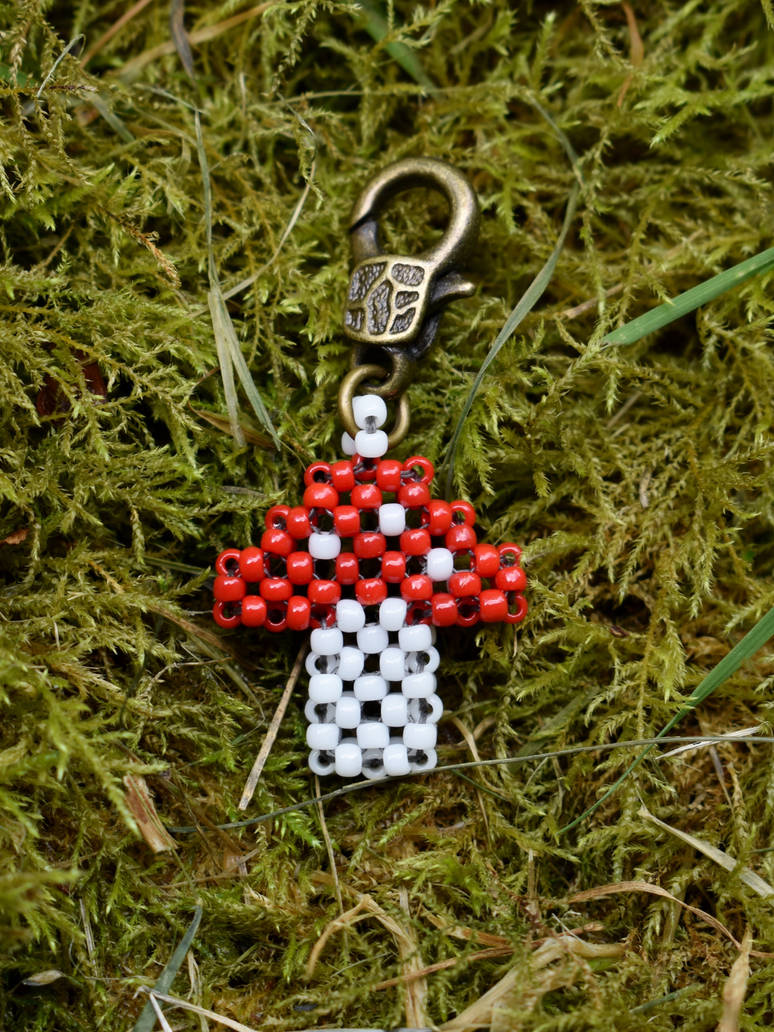 Glow In The Dark Mushroom Keychain · A Pegboard Bead Charm · Pegboard and  Jewelry Making on Cut Out + Keep