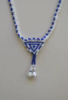 Blue and White Necklace