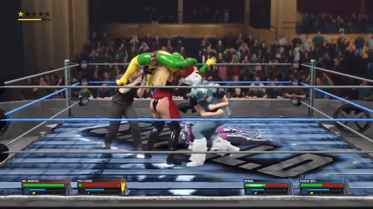 Ms Marvel wrestled Rogue by Catfightx on DeviantArt