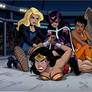 Wonder Woman v BC Huntress Vixen Hawkgirl catfight
